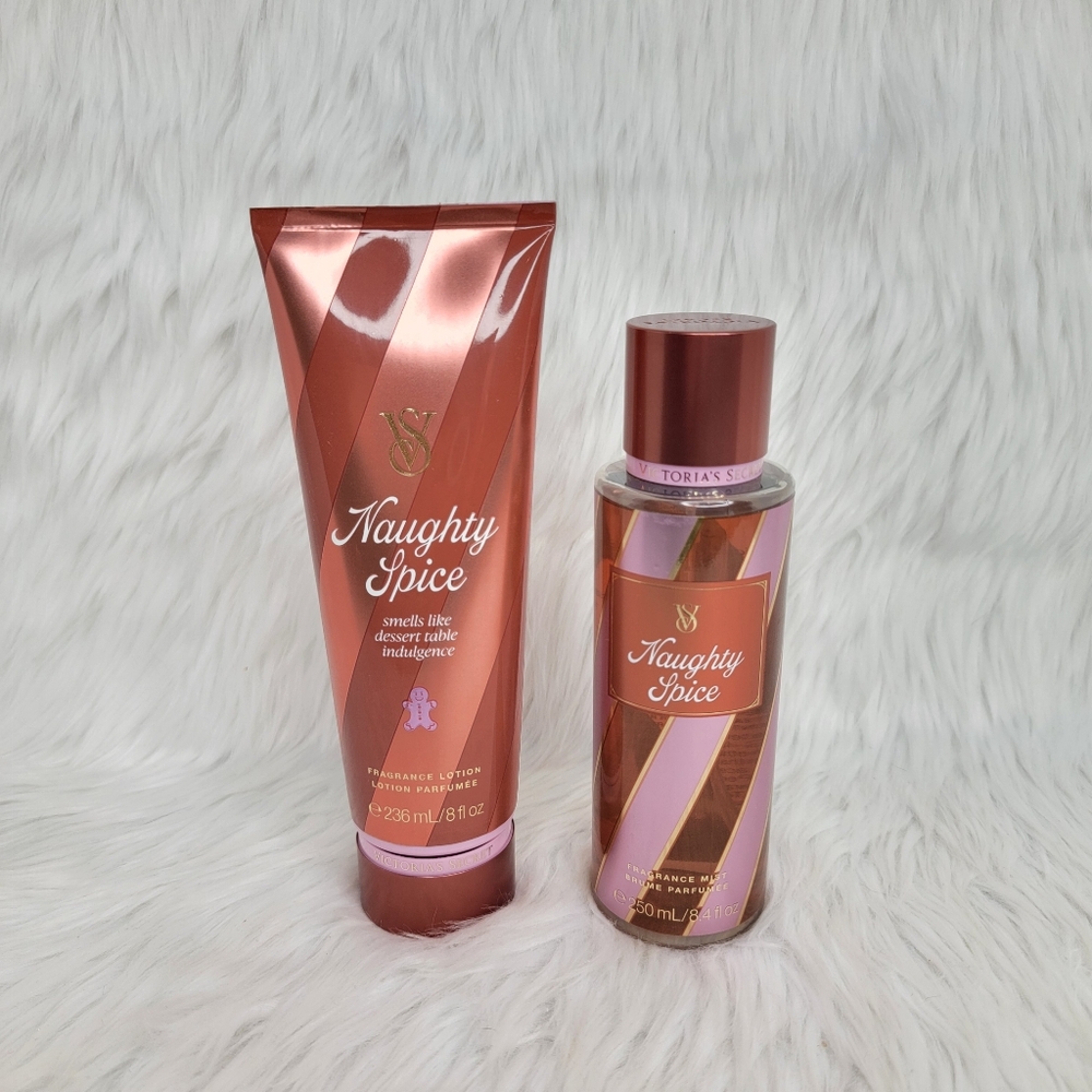 Victoria's Secret Naughty Spice Mist & Lotion Set.
